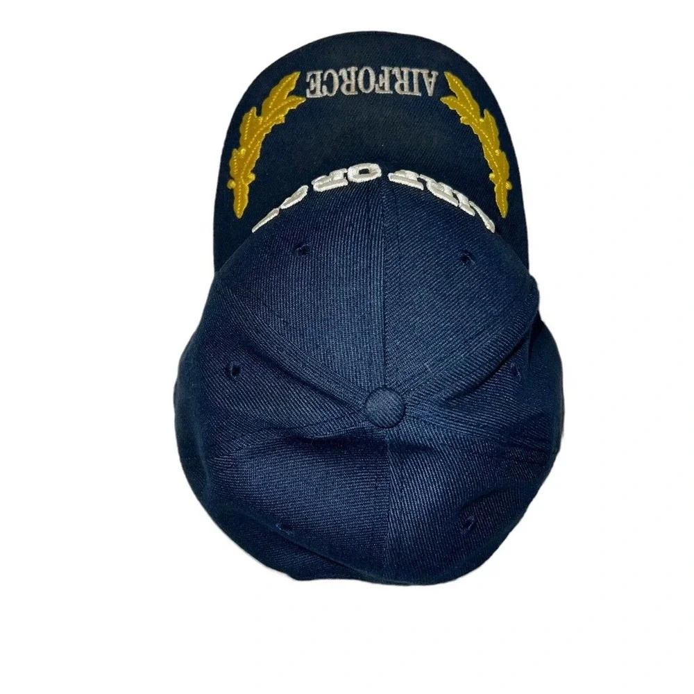 Vintage Air Force Self Fastening Trucker Cap Navy & Gold - Picture 3 of 7